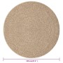 ZIZUR Teppich Jute Optik Innen und Außen 120 cm von vidaXL, Teppiche - Ref: Foro24-364836, Preis: 44,03 €, Rabatt: %