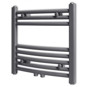 Grauer gebogener Badheizkörper 480x480 mm von vidaXL, Heizkörper - Ref: Foro24-141896, Preis: 55,85 €, Rabatt: %