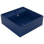 Lavabo cuadrado rebosadero cerámica azul oscuro mate 41x41cm de vidaXL, Lavabos - Ref: Foro24-146946, Precio: 94,42 €, Descue...