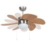 Ceiling fan with light brown lamp 76 cm by vidaXL, Ceiling fans - Ref: Foro24-51489, Price: 101,77 €, Discount: %