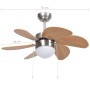 Ceiling fan with light brown lamp 76 cm by vidaXL, Ceiling fans - Ref: Foro24-51489, Price: 101,77 €, Discount: %