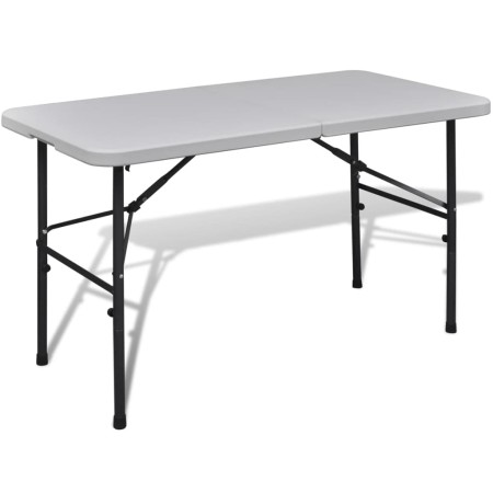 Mesa de jardín plegable 122 cm HDPE blanco de vidaXL, Mobiliario de camping - Ref: Foro24-41568, Precio: 83,18 €, Descuento: %