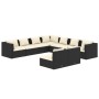 9-teiliges Gartenmöbel-Set und schwarze synthetische Rattankissen von vidaXL, Gartensets - Ref: Foro24-3102415, Preis: 920,99...