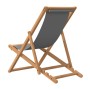 Klappbarer Strandstuhl aus massivem grauem Teakholz von vidaXL, Gartenstühle - Ref: Foro24-47415, Preis: 59,23 €, Rabatt: %