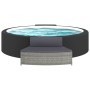 Whirlpool-Bänke und Kissen, 2 Einheiten, graues synthetisches Rattan von vidaXL, Pool- und Spa-Zubehör - Ref: Foro24-362263, ...