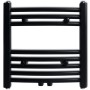 Radiador toallero de baño curvo negro 480x480 mm de vidaXL, Radiadores - Ref: Foro24-141912, Precio: 64,08 €, Descuento: %