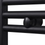 Radiador toallero de baño curvo negro 480x480 mm de vidaXL, Radiadores - Ref: Foro24-141912, Precio: 64,08 €, Descuento: %