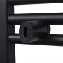 Radiador toallero de baño recto negro 500 x 1160 mm de vidaXL, Radiadores - Ref: Foro24-141907, Precio: 107,61 €, Descuento: %