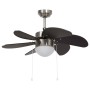 Ceiling fan with dark brown lamp 76 cm by vidaXL, Ceiling fans - Ref: Foro24-51488, Price: 101,95 €, Discount: %