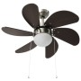 Ventilador de techo con lámpara marrón oscuro 76 cm de vidaXL, Ventiladores de techo - Ref: Foro24-51488, Precio: 101,95 €, D...