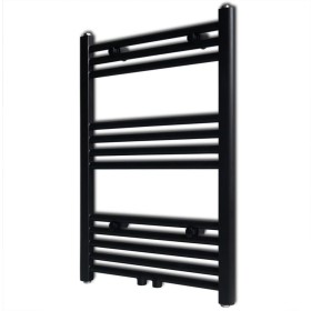 Radiador toallero de baño recto negro 500 x 764 mm de vidaXL, Radiadores - Ref: Foro24-141905, Precio: 78,15 €, Descuento: %