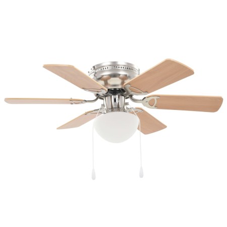 Ceiling fan adorned with lamp 82 cm light brown by vidaXL, Ceiling fans - Ref: Foro24-50536, Price: 117,98 €, Discount: %