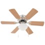 Ventilador de techo adornado con lámpara 82 cm marrón claro de vidaXL, Ventiladores de techo - Ref: Foro24-50536, Precio: 117...