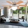 Ceiling fan adorned with lamp 82 cm light brown by vidaXL, Ceiling fans - Ref: Foro24-50536, Price: 117,98 €, Discount: %