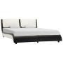 Estructura de cama cuero sintético negro y blanco 120x200 cm de vidaXL, Camas y somieres - Ref: Foro24-280378, Precio: 202,53...