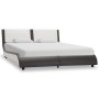 Bed frame with LED gray and white PE leather 120x200 cm by vidaXL, Beds and slatted bases - Ref: Foro24-280368, Price: 191,99...