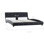 Estructura de cama de cuero sintético negro 160x200 cm de vidaXL, Camas y somieres - Ref: Foro24-280320, Precio: 247,77 €, De...