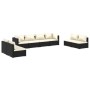 8-piece garden furniture set and black synthetic rattan cushions by vidaXL, Garden sets - Ref: Foro24-3102247, Price: 824,60 ...