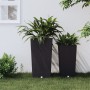 Planter with removable interior in anthracite grey PP rattan 21/49 L by vidaXL, Pots and planters - Ref: Foro24-364675, Price...