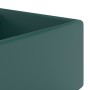 Luxurious square sink with overflow dark green ceramic 41x41cm by vidaXL, Sinks - Ref: Foro24-146948, Price: 76,15 €, Discoun...