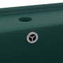 Luxurious square sink with overflow dark green ceramic 41x41cm by vidaXL, Sinks - Ref: Foro24-146948, Price: 76,15 €, Discoun...