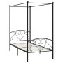 Black metal canopy bed frame 120x200 cm by vidaXL, Beds and slatted bases - Ref: Foro24-284435, Price: 103,93 €, Discount: %