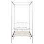 White metal canopy bed frame 90x200 cm by vidaXL, Beds and slatted bases - Ref: Foro24-284426, Price: 120,29 €, Discount: %