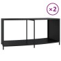 Storage shelves 2 units black synthetic rattan by vidaXL, Pool and spa accessories - Ref: Foro24-362264, Price: 160,75 €, Dis...