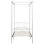 Estructura de cama con dosel metal blanco 120x200 cm de vidaXL, Camas y somieres - Ref: Foro24-284428, Precio: 138,69 €, Desc...