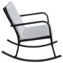 Silla mecedora de jardín ratán sintético negro de vidaXL, Sillas de jardín - Ref: Foro24-42493, Precio: 87,82 €, Descuento: %