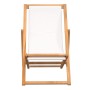 Silla de jardín de teca color crema 56x105x96 cm de vidaXL, Sillas de jardín - Ref: Foro24-43802, Precio: 58,90 €, Descuento: %