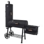 BBQ smoker strong charcoal bottom shelf black XXL by vidaXL, Barbecues - Ref: Foro24-43155, Price: 690,98 €, Discount: %