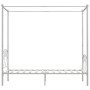 White metal canopy bed frame 100x200 cm by vidaXL, Beds and slatted bases - Ref: Foro24-284427, Price: 144,84 €, Discount: %