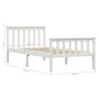 Estructura de cama de madera maciza de pino blanco 100x200 cm de vidaXL, Camas y somieres - Ref: Foro24-283215, Precio: 173,1...