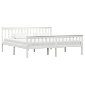 Estructura de cama madera de pino maciza blanca 180x200 cm de vidaXL, Camas y somieres - Ref: Foro24-283219, Precio: 206,46 €...