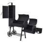 BBQ smoker strong charcoal bottom shelf black XXL by vidaXL, Barbecues - Ref: Foro24-43155, Price: 692,99 €, Discount: %