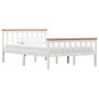 Solid white pine wood bed frame 120x200 cm by vidaXL, Beds and slatted bases - Ref: Foro24-283246, Price: 229,54 €, Discount: %