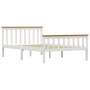 Solid white pine wood bed frame 120x200 cm by vidaXL, Beds and slatted bases - Ref: Foro24-283246, Price: 229,54 €, Discount: %