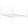 Bed frame with white metal slatted base 100x200 cm by vidaXL, Beds and slatted bases - Ref: Foro24-284448, Price: 92,99 €, Di...