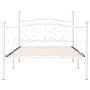 Bed frame with white metal slatted base 100x200 cm by vidaXL, Beds and slatted bases - Ref: Foro24-284448, Price: 92,99 €, Di...