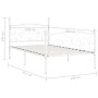 Estructura de cama con somier metal blanco 100x200 cm de vidaXL, Camas y somieres - Ref: Foro24-284448, Precio: 97,54 €, Desc...