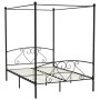 Estructura de cama con dosel metal negro 140x200 cm de vidaXL, Camas y somieres - Ref: Foro24-284436, Precio: 160,95 €, Descu...