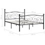 Estructura de cama con somier metal negro 120x200 cm de vidaXL, Camas y somieres - Ref: Foro24-284456, Precio: 161,99 €, Desc...