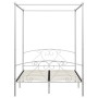 Estructura de cama con dosel metal blanco 160x200 cm de vidaXL, Camas y somieres - Ref: Foro24-284430, Precio: 183,86 €, Desc...