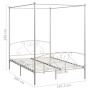 Estructura de cama con dosel metal blanco 160x200 cm de vidaXL, Camas y somieres - Ref: Foro24-284430, Precio: 183,86 €, Desc...