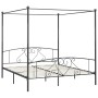 Estructura de cama con dosel metal gris 200x200 cm de vidaXL, Camas y somieres - Ref: Foro24-284446, Precio: 121,90 €, Descue...