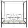 Estructura de cama con dosel metal gris 200x200 cm de vidaXL, Camas y somieres - Ref: Foro24-284446, Precio: 121,90 €, Descue...