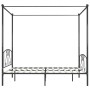 Estructura de cama con dosel metal gris 200x200 cm de vidaXL, Camas y somieres - Ref: Foro24-284446, Precio: 121,90 €, Descue...