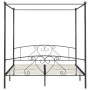 Estructura de cama con dosel metal gris 180x200 cm de vidaXL, Camas y somieres - Ref: Foro24-284445, Precio: 193,07 €, Descue...