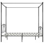 Estructura de cama con dosel metal gris 180x200 cm de vidaXL, Camas y somieres - Ref: Foro24-284445, Precio: 193,07 €, Descue...